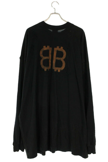 Balenciaga Vintage Print Long Sleeve T-Shirt Black Size 5