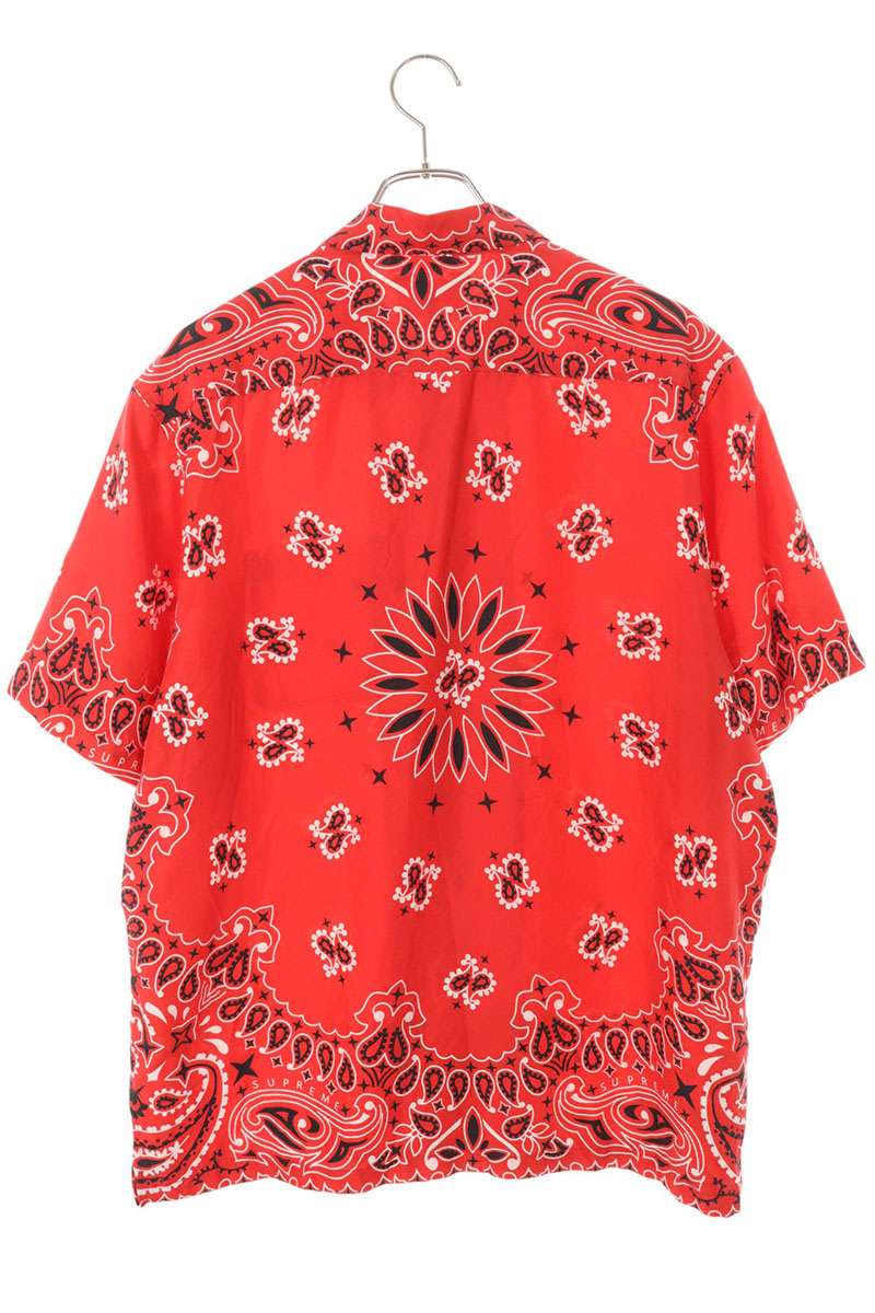 Supreme 21SS Bandana Silk S S Shirt Red Size L