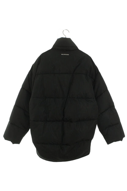 Balenciaga Logo Embroidered Down Jacket Black Size S