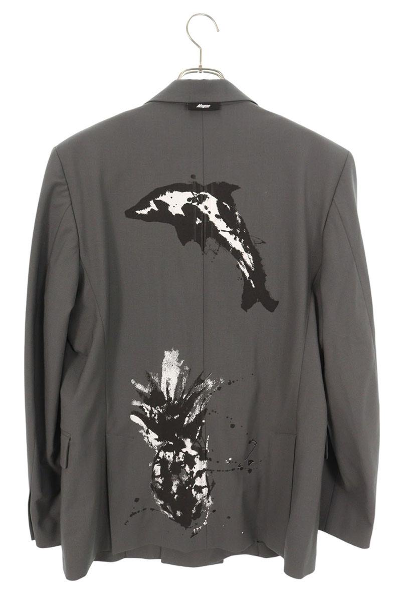 MSGM Graphic Print Jacket Gray Size M