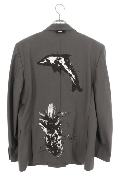 MSGM Graphic Print Jacket Gray Size M