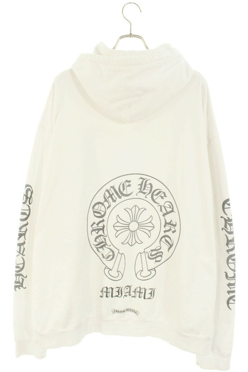 Chrome Hearts SWTSHRT PLVR LTD Horseshoe Print Hoodie White x Gray Size XXL