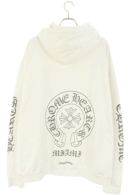 Chrome Hearts SWTSHRT PLVR LTD Horseshoe Print Hoodie White x Gray Size XXL