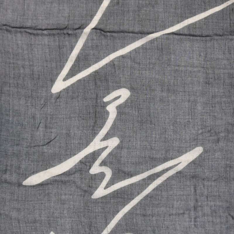 Yohji Yamamoto Rayon silk scarf Black