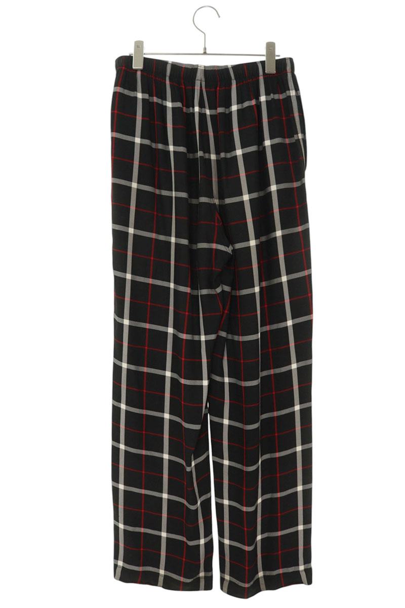 Balenciaga Wide Long Pants Black x Red Size 32
