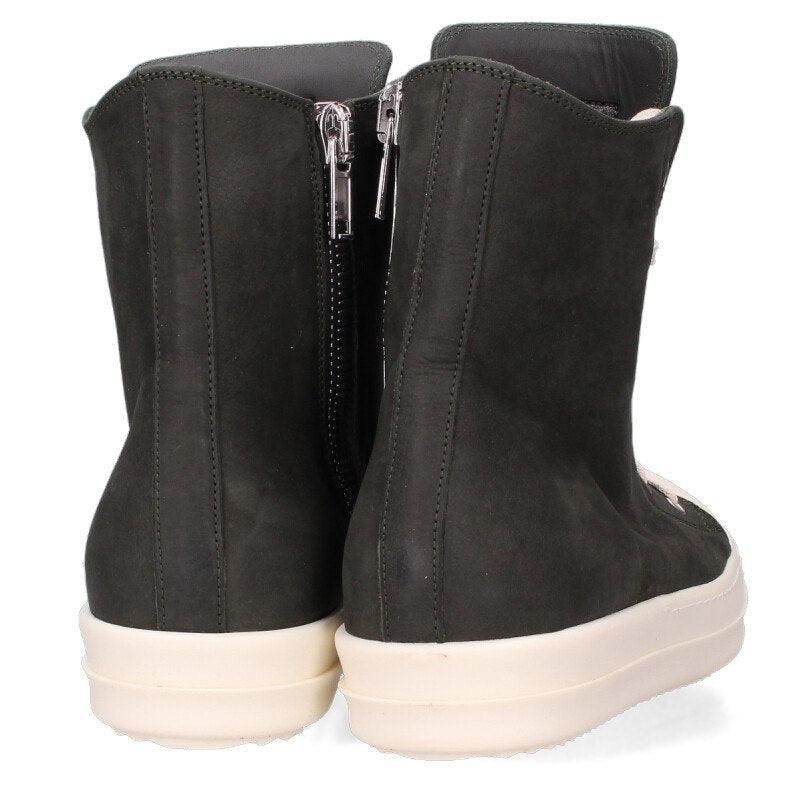 Rick Owens Leather Sneakers Green x White Size 40