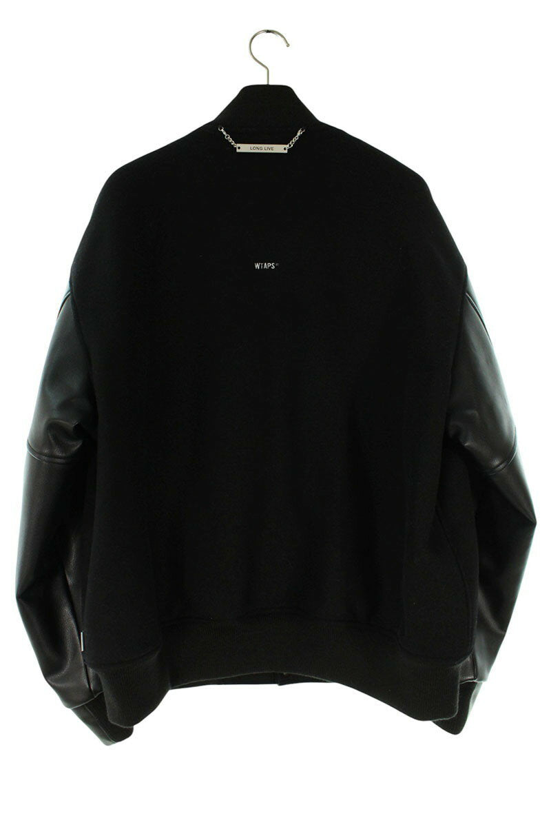WTAPS 24AW Wool Melton Varsity Jacket Black Size L