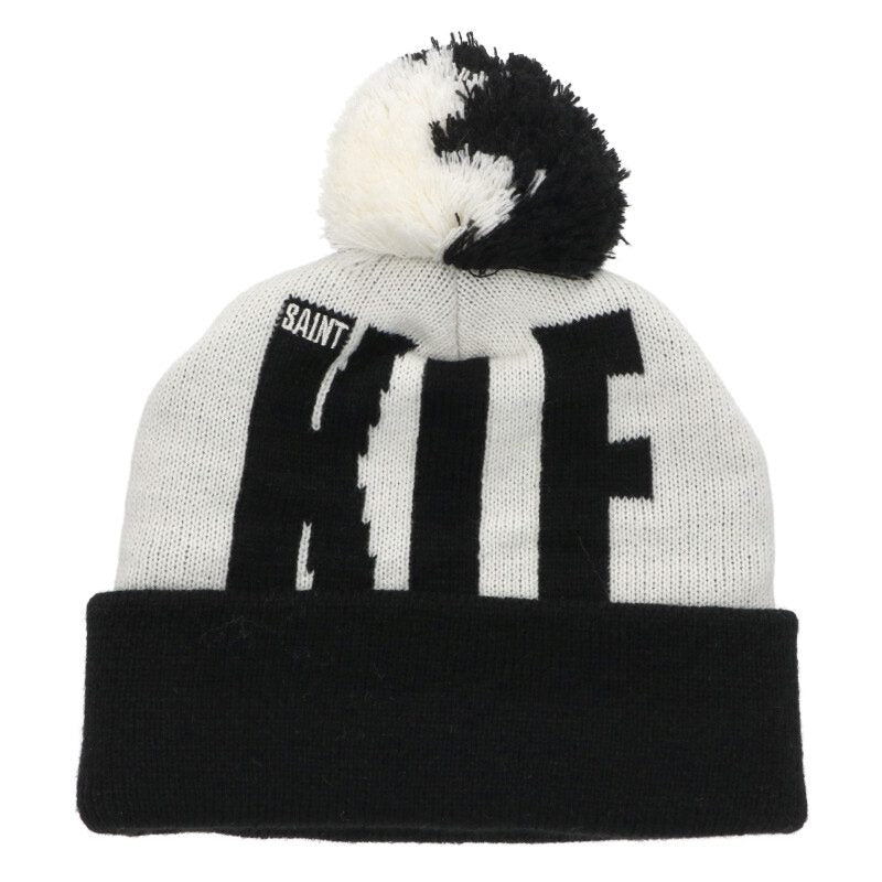 Saint Michael 25AW KLF Beanie White x Black