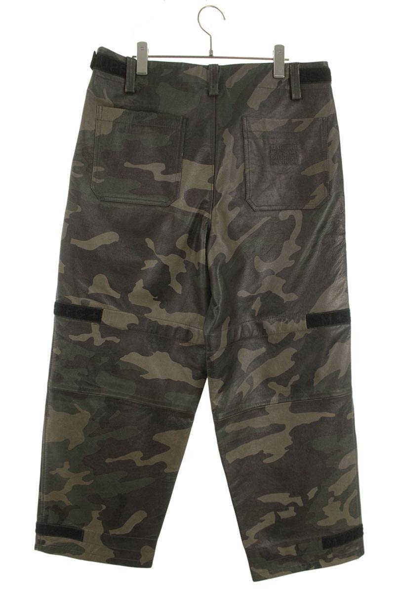 Supreme x FRANCOIS GIRBAUD 25SS Shuttle Tape Leather Cargo Pant Green Size 32