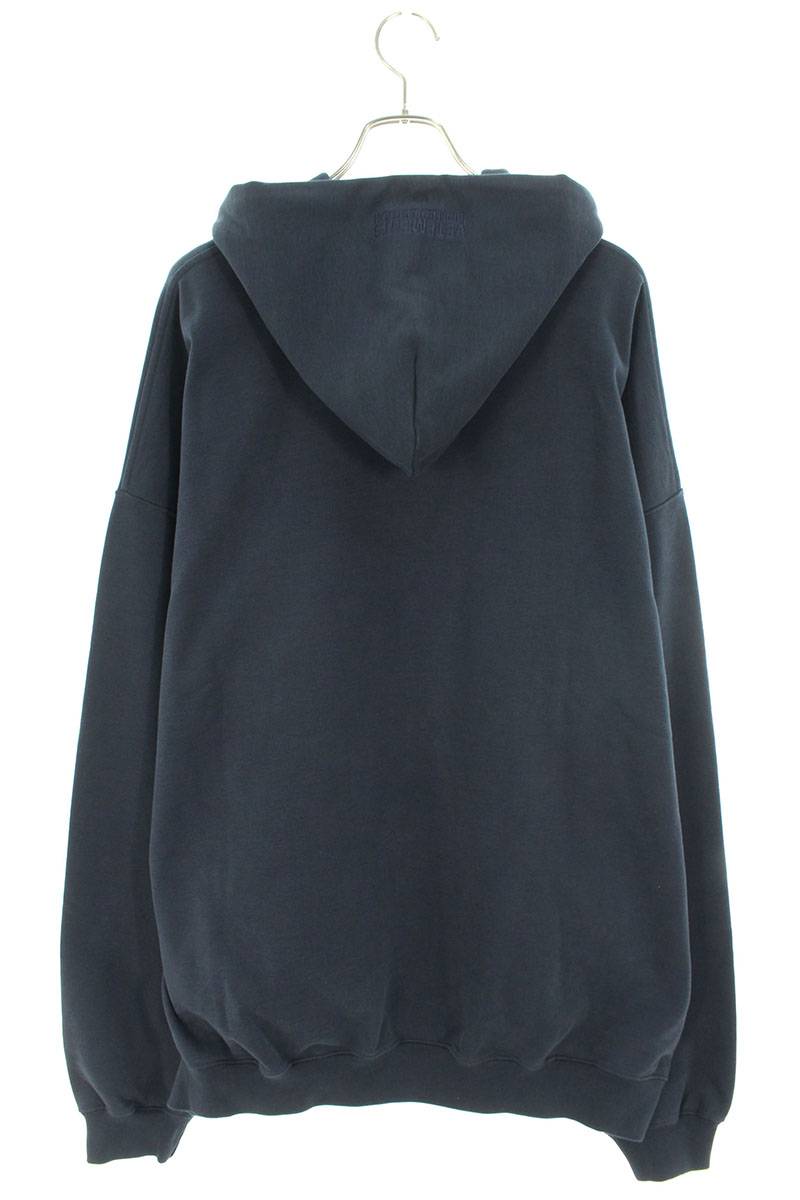 Vetements 24SS logo embroidery Pullover Hoodie Blue Size M
