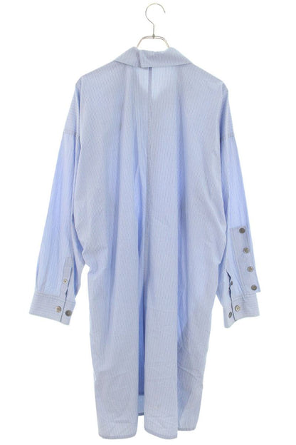 Vintage Yohji Yamamoto Tops - Yohji Yamamoto Pour Homme 17AW You Snitch Print Stripe L/S Blue XS - Authentic Archive