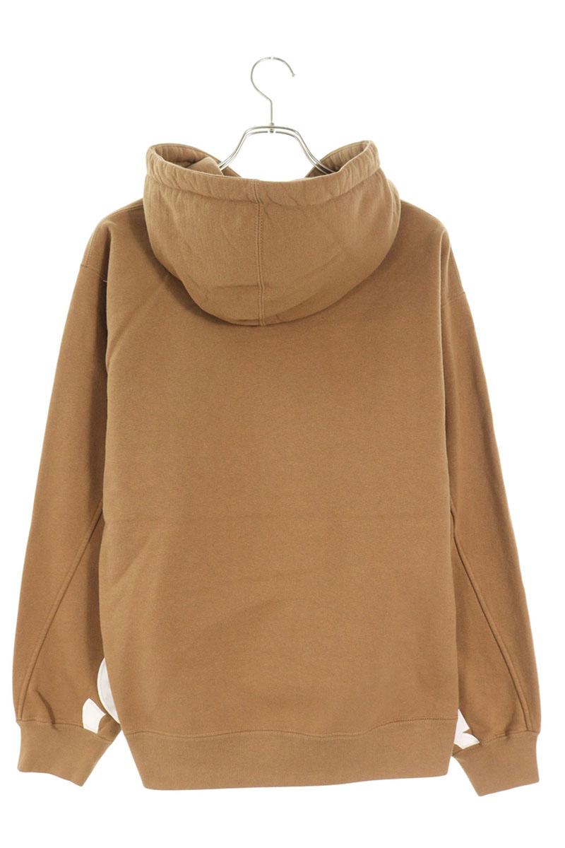 Supreme 22SS Cropped Panels Hooded Sweatshirt Brown Size M