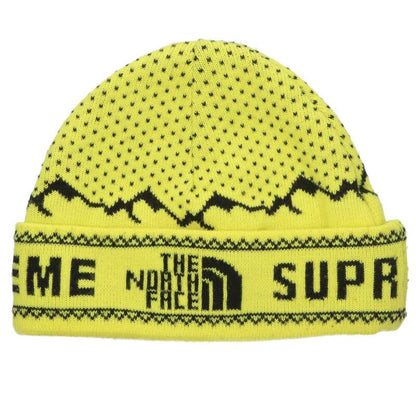 Supreme x The North Face 18AW Beanie Yellow Size ONE