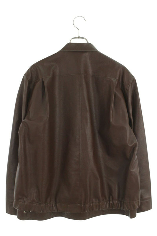 Sacai 26SS Leather Jacket Brown Size M