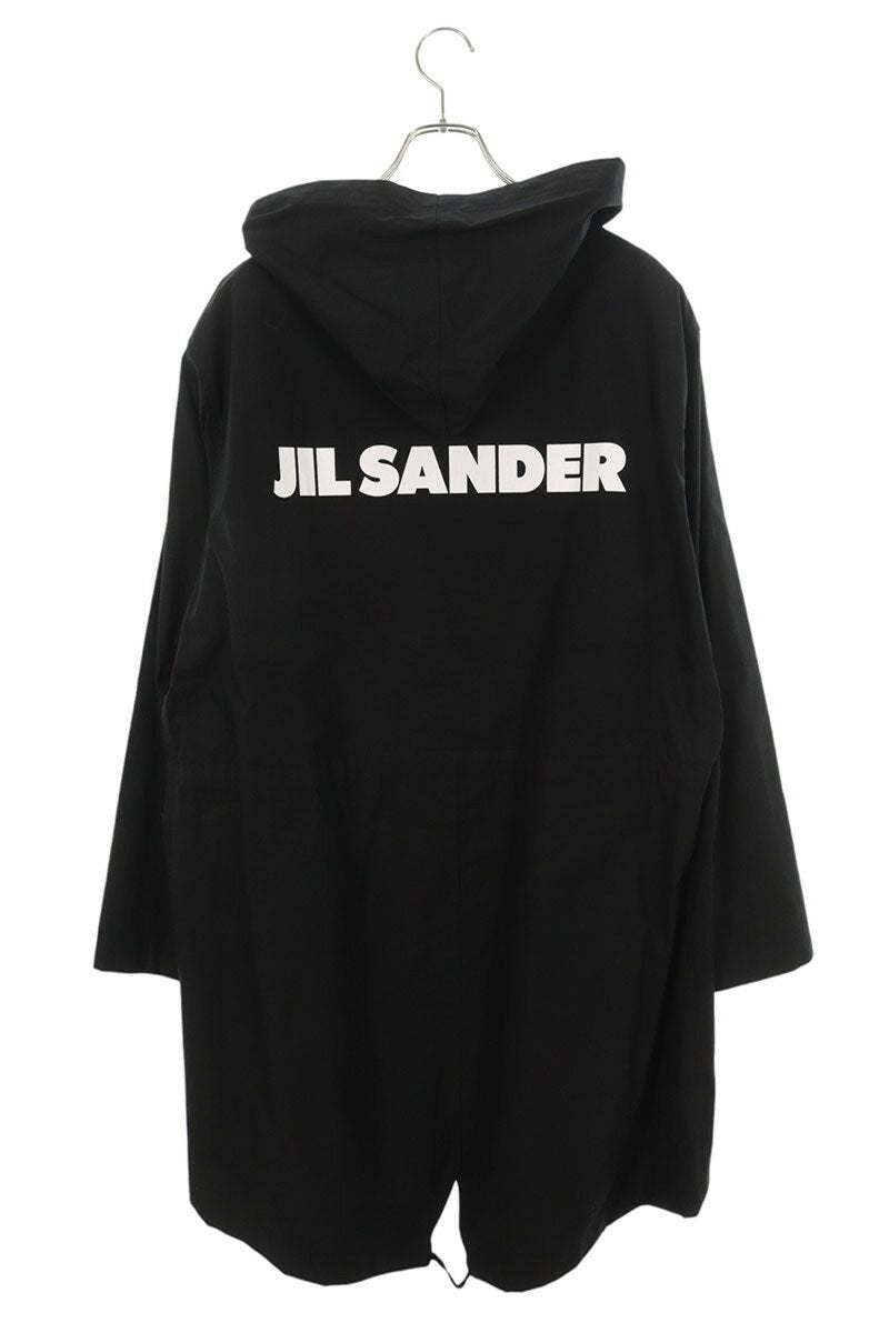 JILSANDER 23SS Logo Print Hooded Coat Black Size S