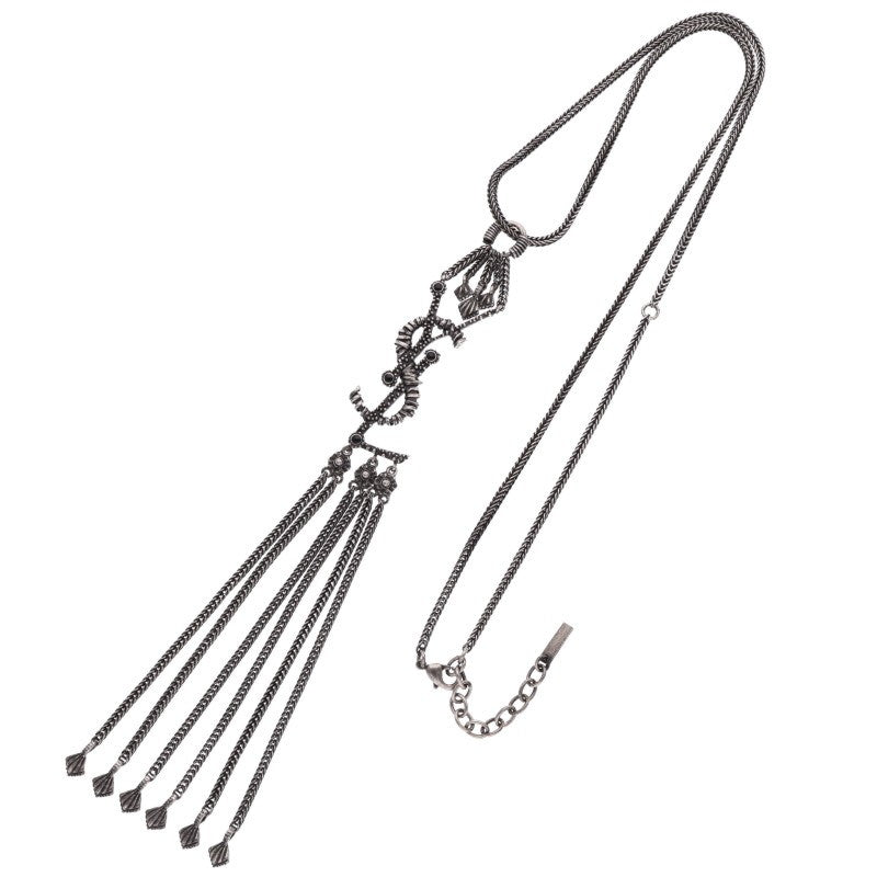Saint Laurent Paris Logo Necklace Silver (Silver 36.33g)