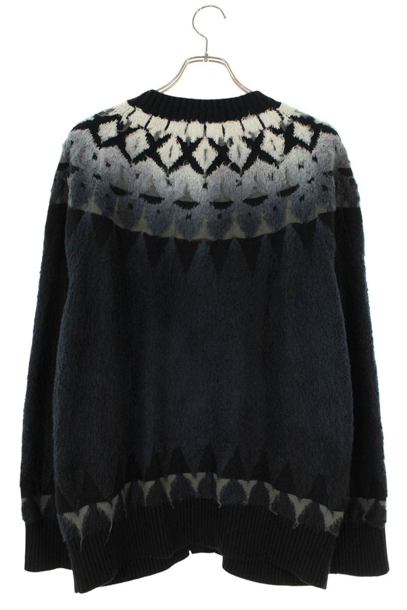 Sacai 24SS Cardigan Black x Blue Size M