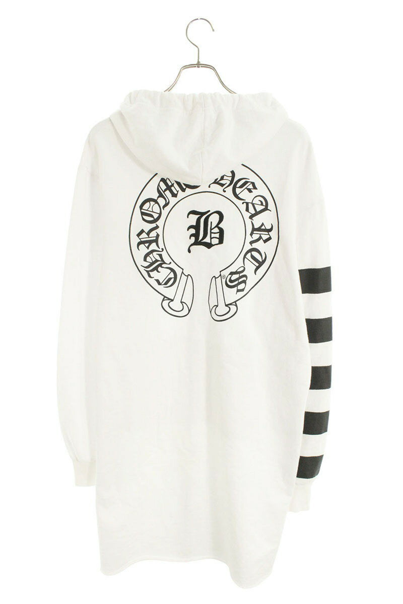 Chrome Hearts BELLA HD ZIP LNG BELLA Embroidered Up Hoodie White x Black Size M