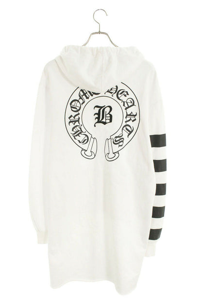 Chrome Hearts BELLA HD ZIP LNG BELLA Embroidered Up Hoodie White x Black Size M