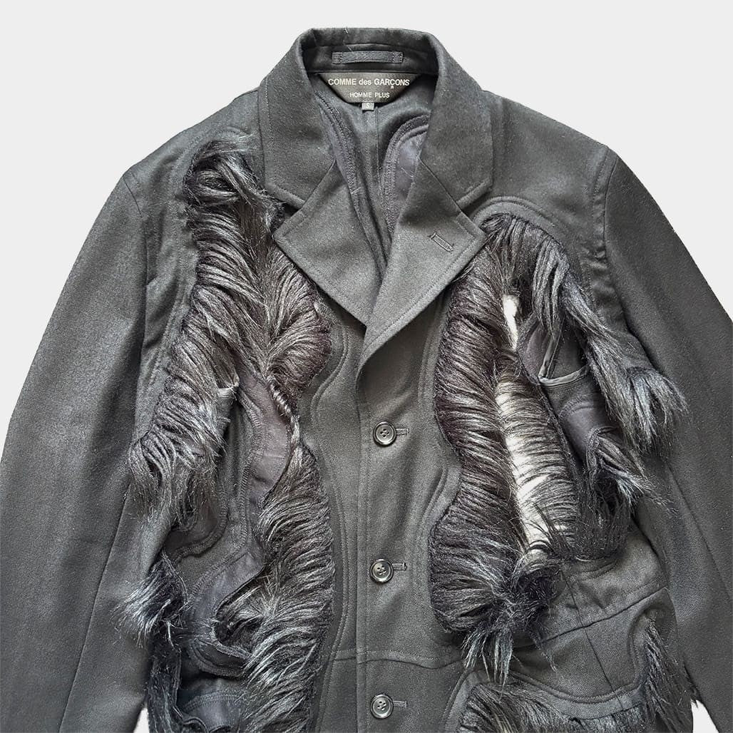 COMME DES GARCONS HOMME PLUS 23AW Fur Chester Coat Black Size S