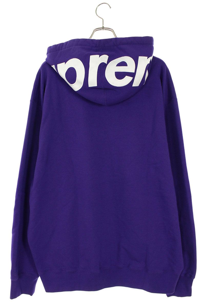 Supreme 21AW Contrast Hooded Sweatshirt Purple Size XXL
