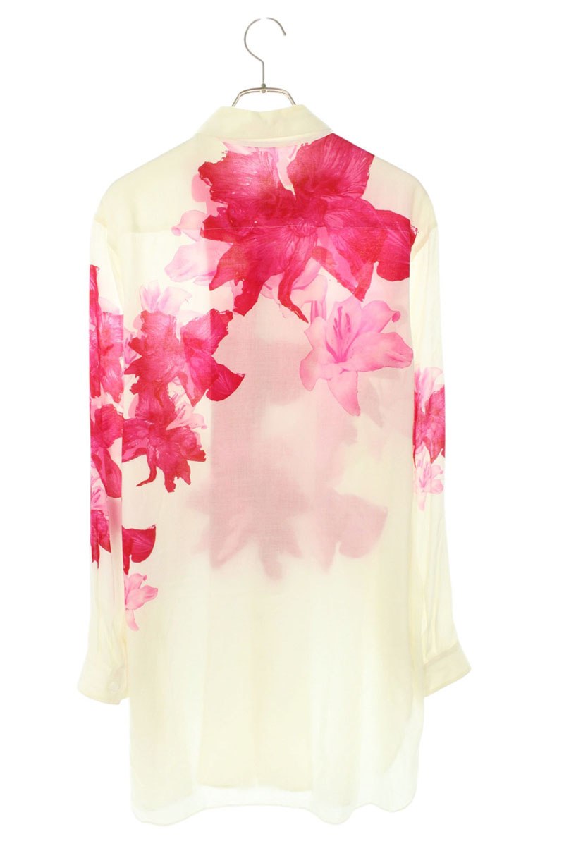 YOHJI YAMAMOTO POUR HOMME 24AW Print Long Sleeve Shirt White x Pink Size 2