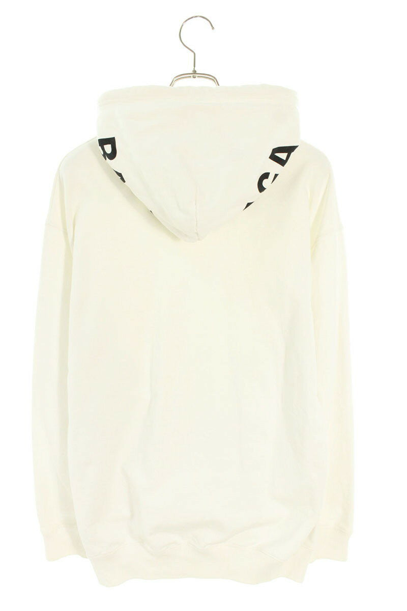 Balenciaga Logo Pullover Hoodie White Size XS