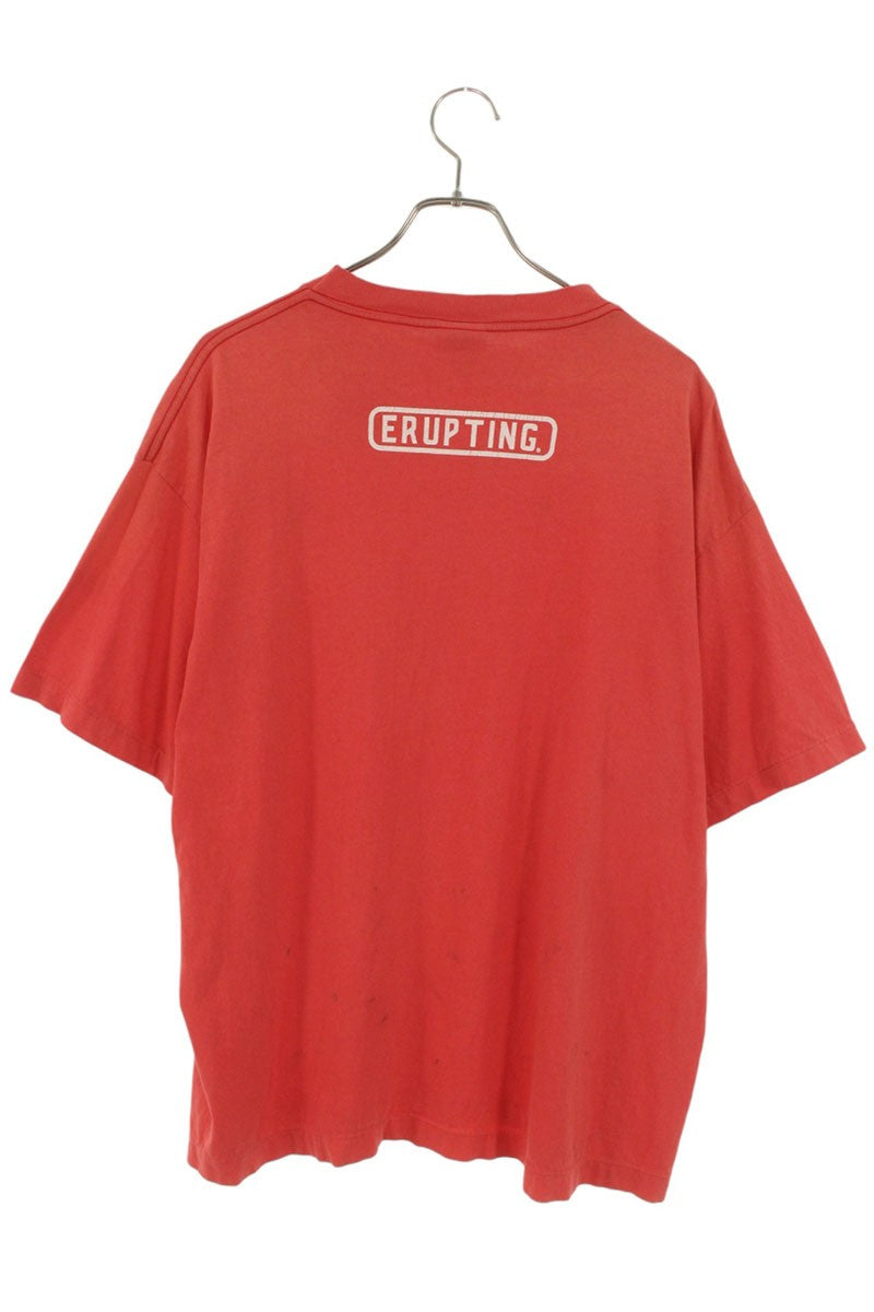 Saint Michael 25SS Distressed T-Shirt Red Size L
