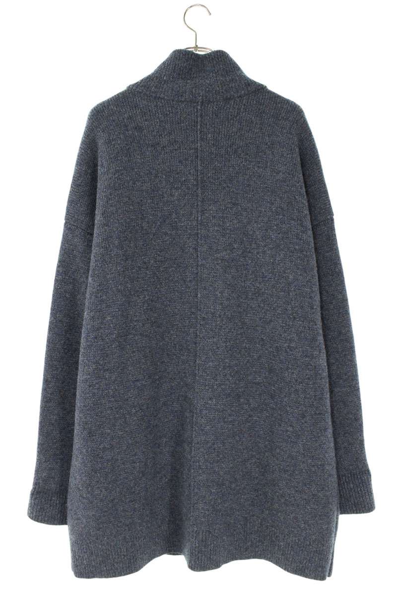 JILSANDER Long Knit Jacket Blouson Blue Size M