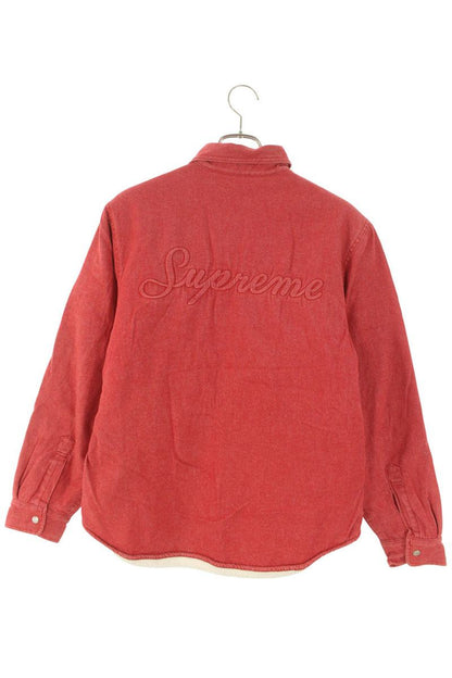 Supreme 18AW Sherpa Lined Denim Shirt Red Size S
