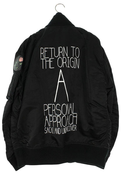 Undercover x Sacai 20SS Logo Print MA-1 Blouson Black Size 3