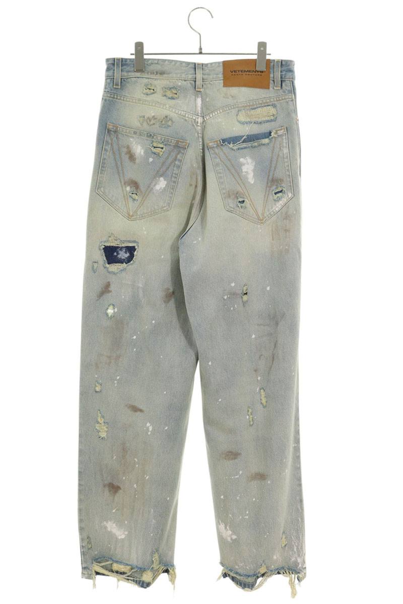 Vetements 25SS Distressed Denim Pants Blue Size 29