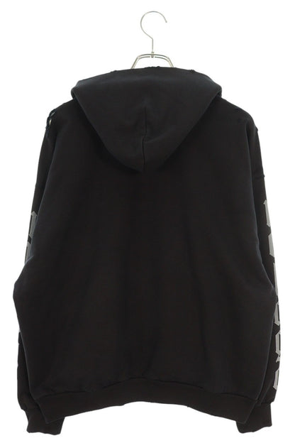 Balenciaga 24SS Nologo Print Pullover Hoodie Black Size XS