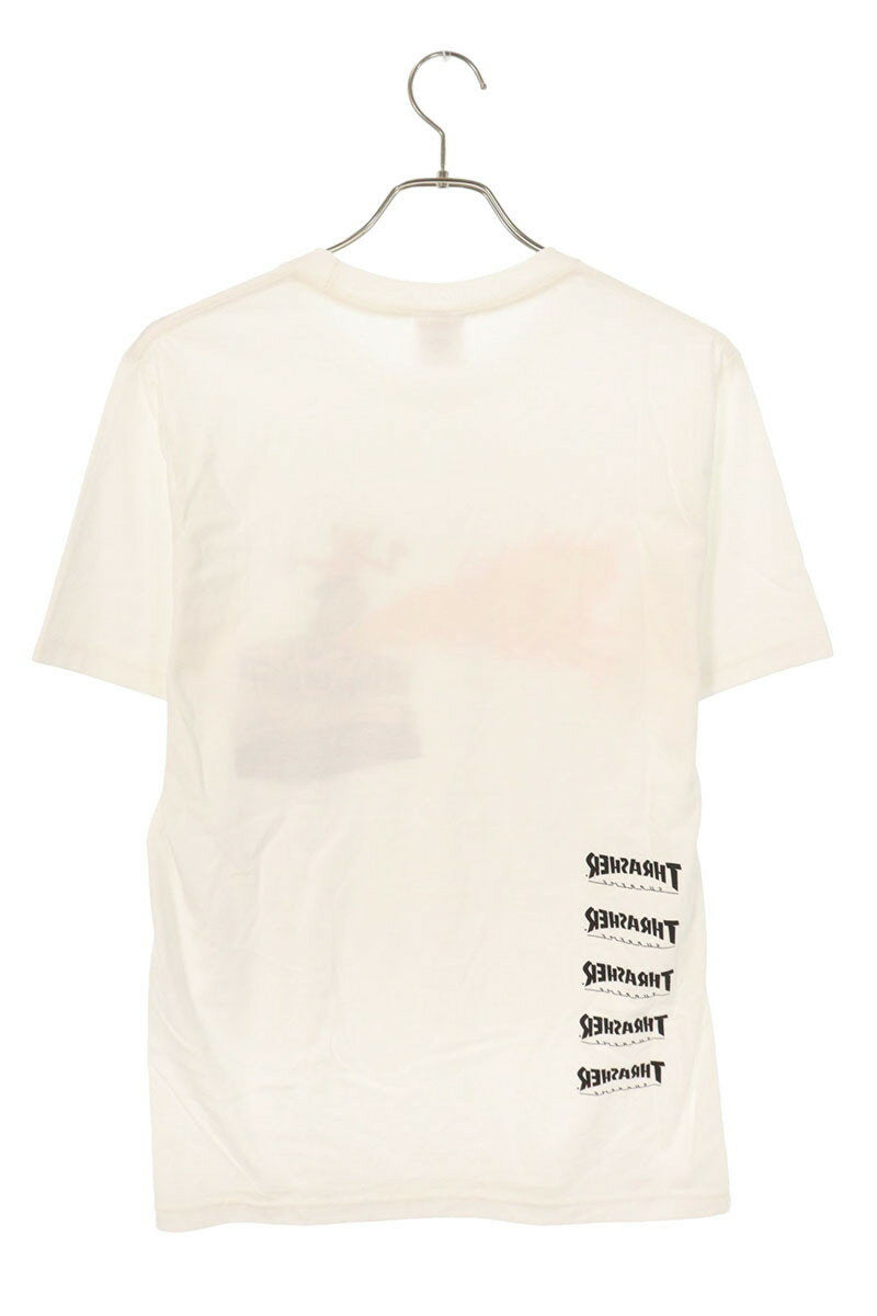 Supreme x Thrasher 24AW Back Tail Tee Print T-Shirt White Size S