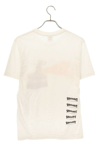 Supreme x Thrasher 24AW Back Tail Tee Print T-Shirt White Size S