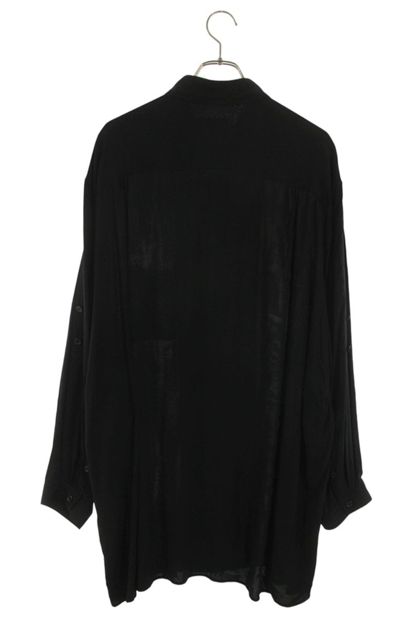 BLACK Scandal Yohji Yamamoto Graphic Print Long Sleeve Shirt Black Size 2
