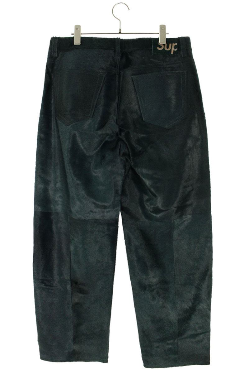 Supreme 25SS Leather Long Pants Green US 32