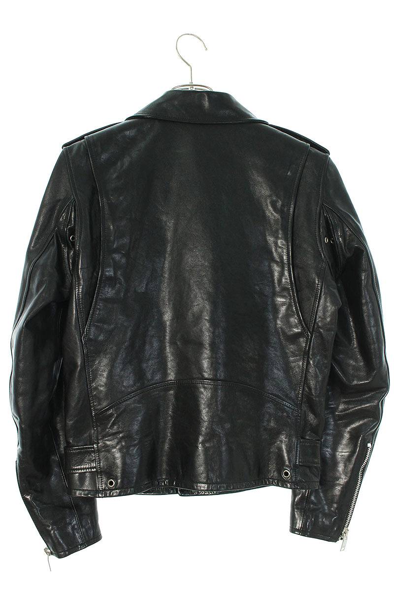 Saint Laurent Paris Classic Leather Jacket Black x Silver Size XS