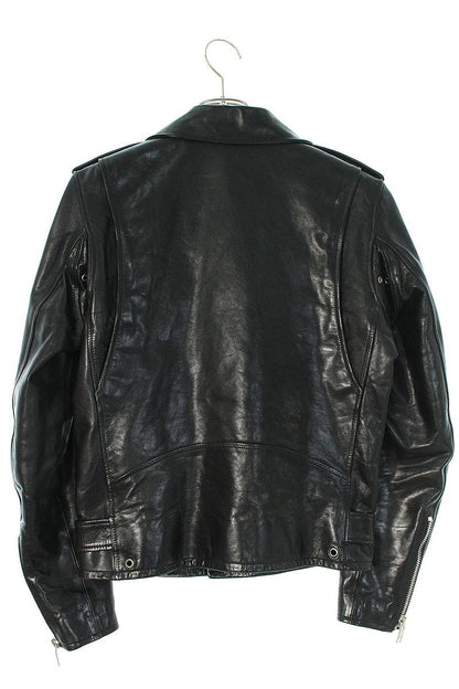 Saint Laurent Paris Classic Leather Jacket Black x Silver Size XS