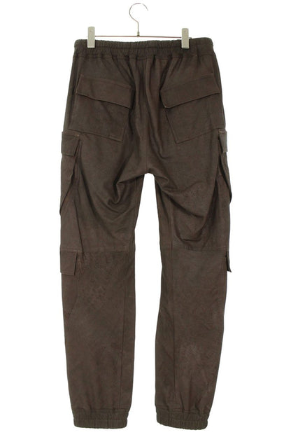Rick Owens 25AW LBA Cargo Leather Long Pants Brown Size 50