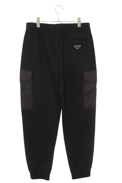 Prada Re-Nylon Cotton Fleece Long Pants Black Size US 32