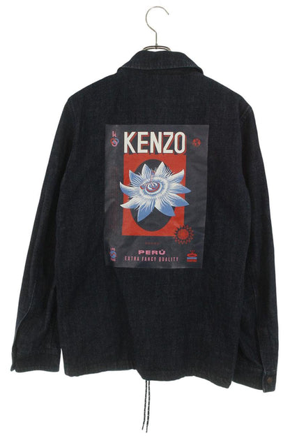 Kenzo Print Denim Jacket Blue Size XS