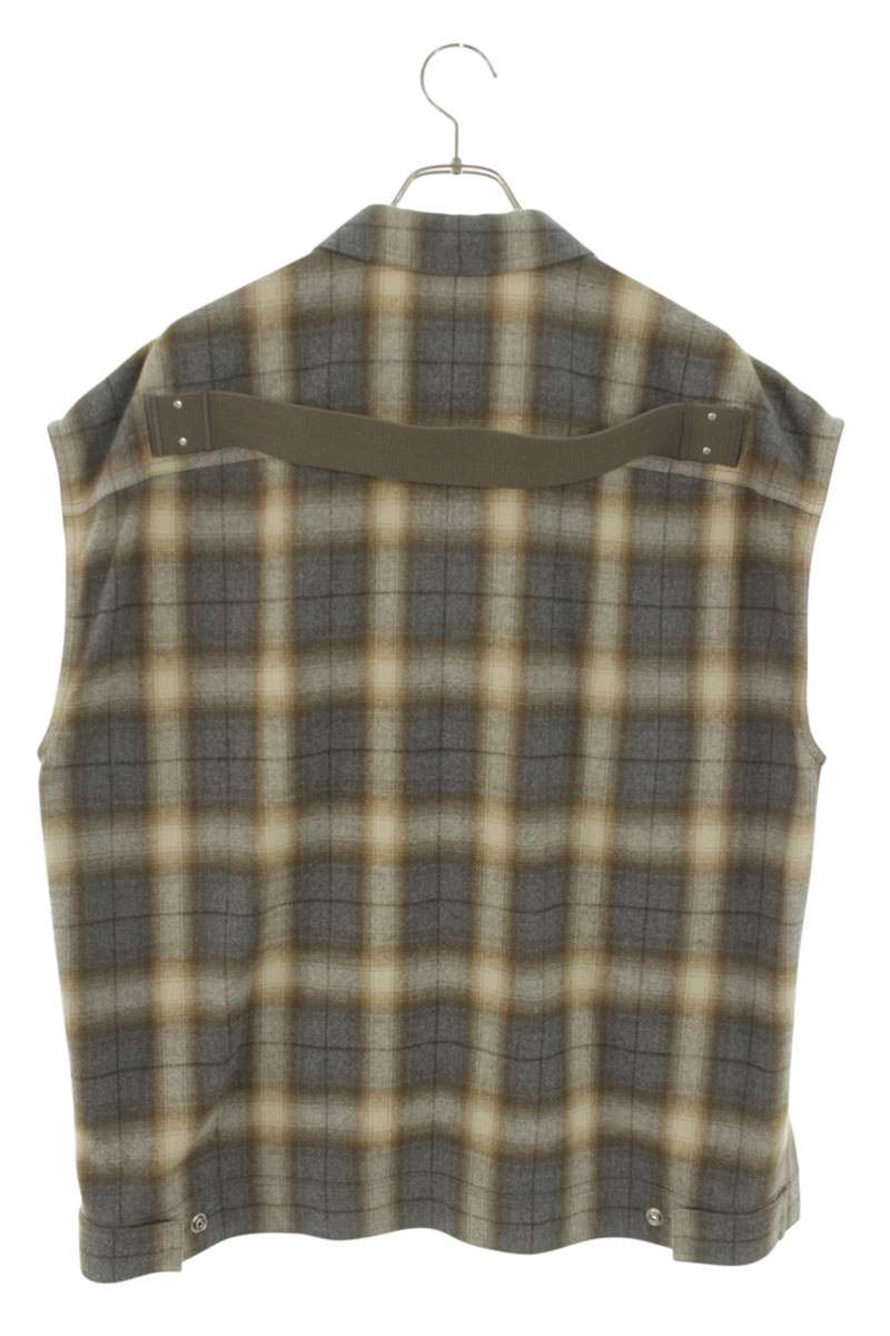 Rick Owens 25SS Sleeveless Jumbo Shirt Gray x Beige Size M