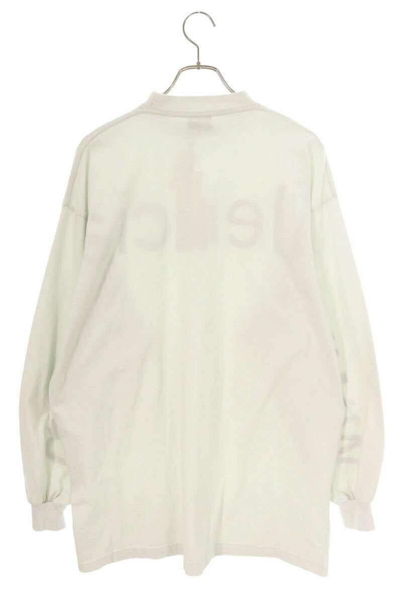 Balenciaga logo embroidery Long Sleeve T-Shirt White Size 1