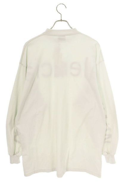 Balenciaga logo embroidery Long Sleeve T-Shirt White Size 1