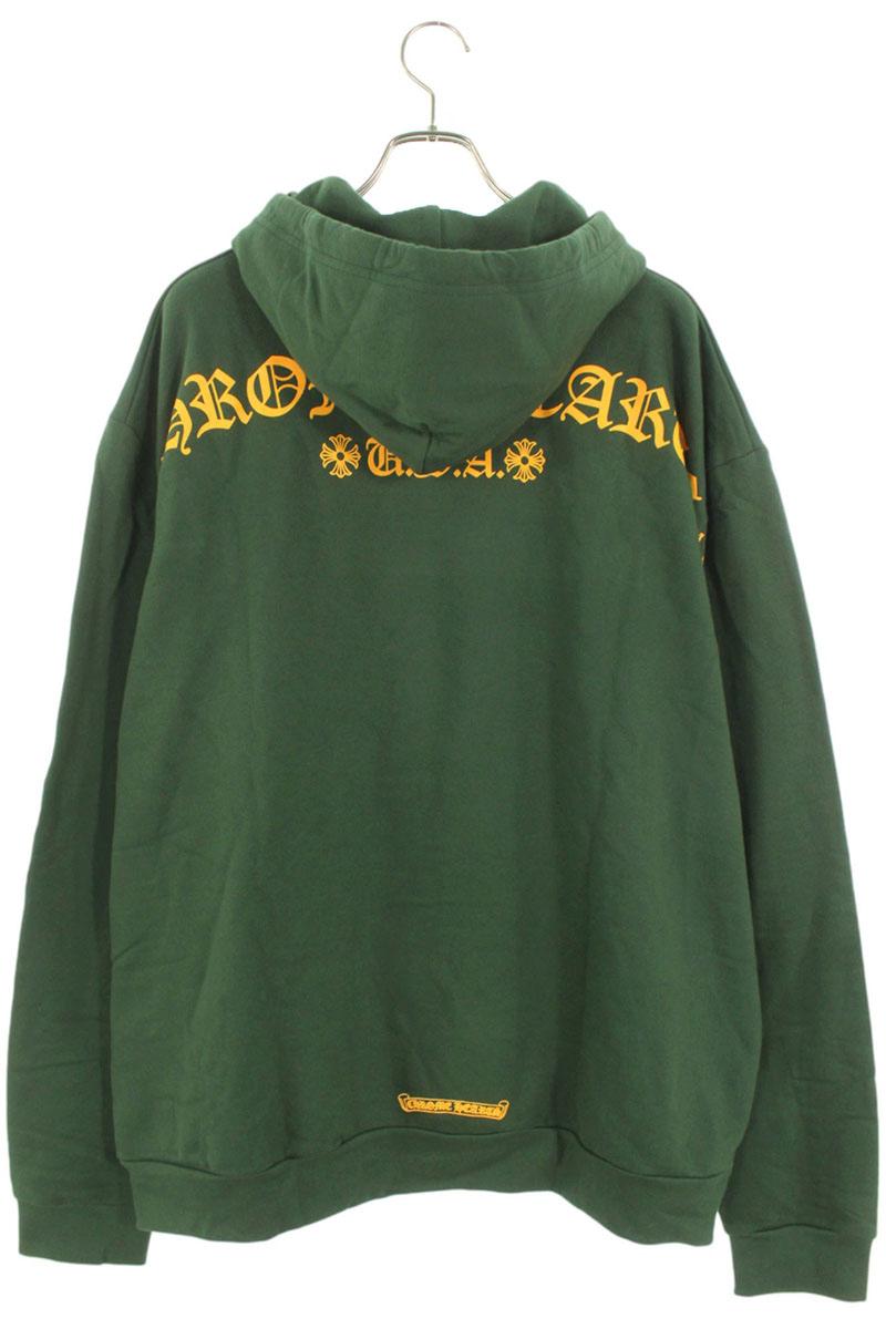 Chrome Hearts SWTSHRT PLV Logo Hoodie Green x Yellow Size XL