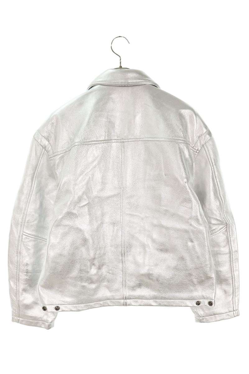 Supreme x Schott 25SS Schott Leather Clip Jacket Silver Size M