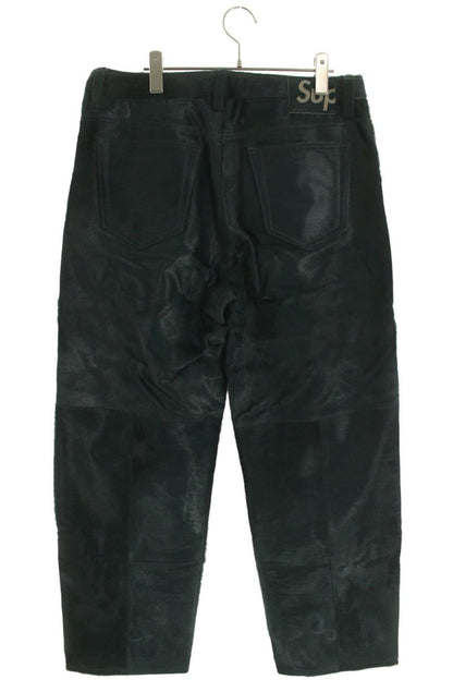 Supreme 25SS Leather Long Pants Green Size 32