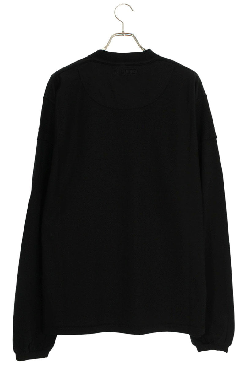 Vetements 25AW SHUT DOWN Embroidered Long Sleeve T-Shirt Black Size S