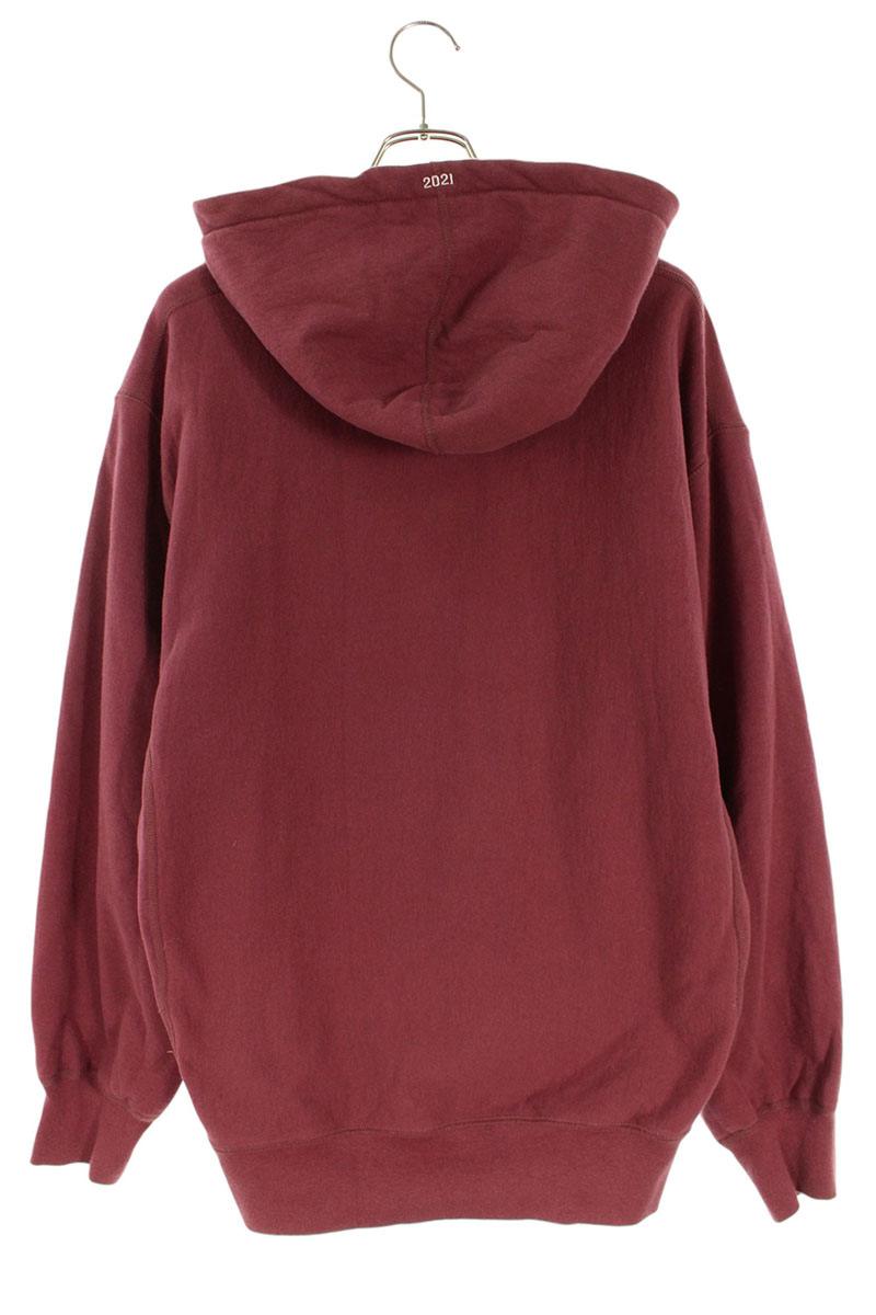 Supreme 21AW Box Logo Hooded Sweatshirt Red Size L